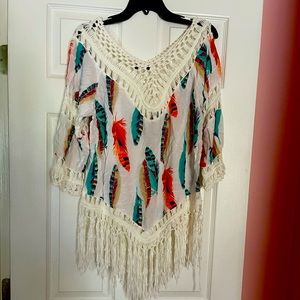 Bright Colorful Sun Dress Size L